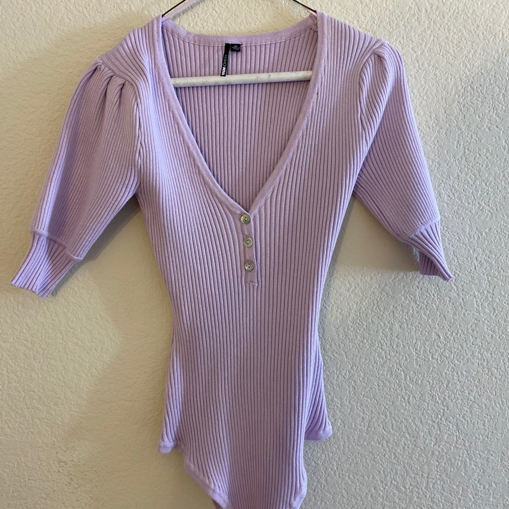Lavender fashion nova bodysuit